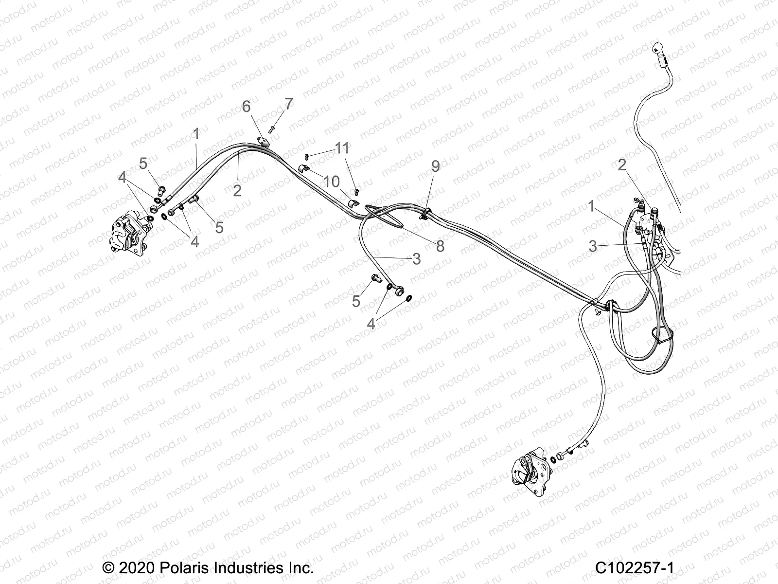 BRAKES | BRAKES, BRAKE LINES, REAR - A23SDS57C4 (C102257-1)