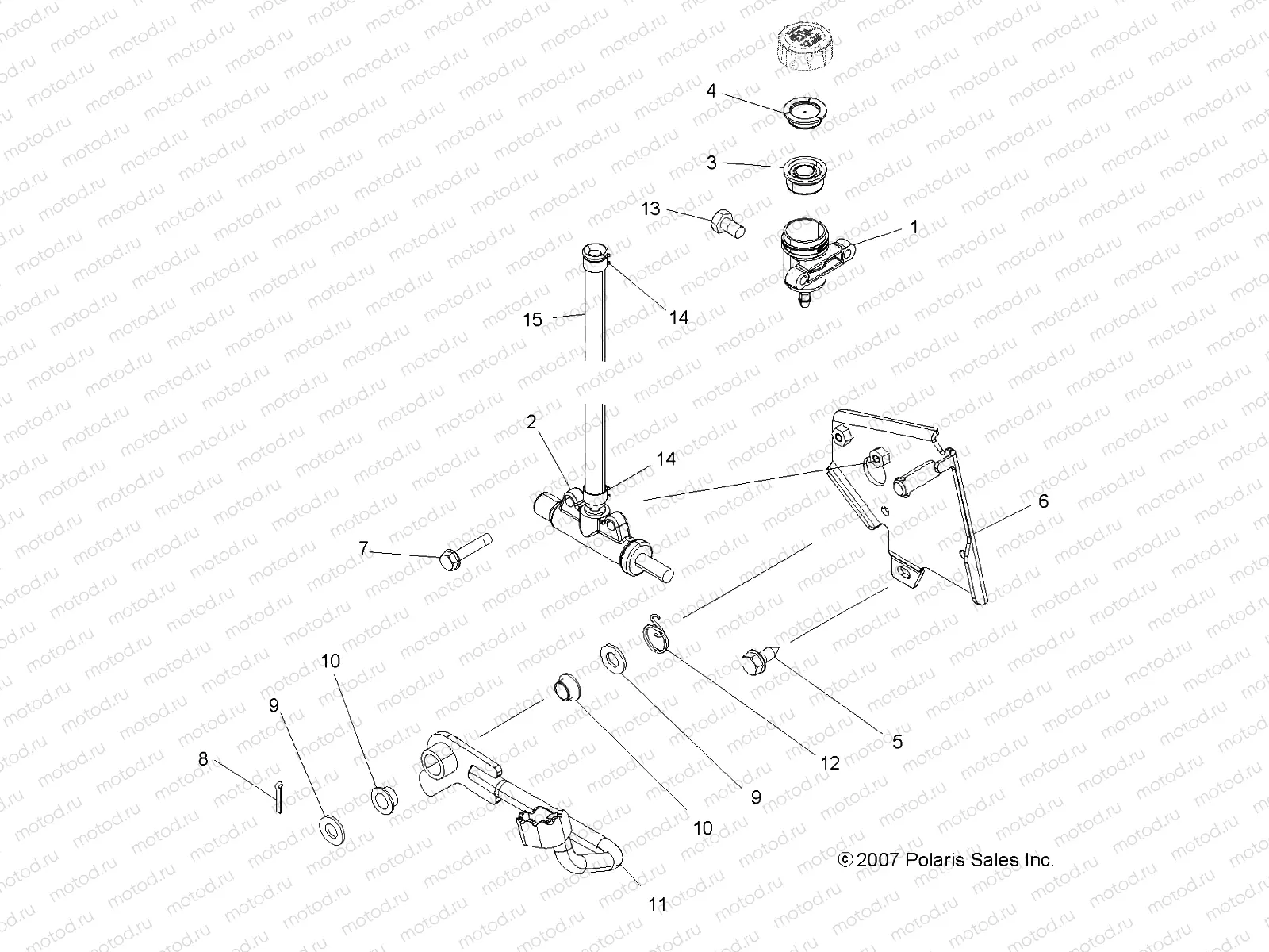 BRAKES | BRAKES, BRAKE PEDAL and MASTER CYLINDER - A08MH76SS/SF (49ATVBRAKEFOOT08SP800EFI)
