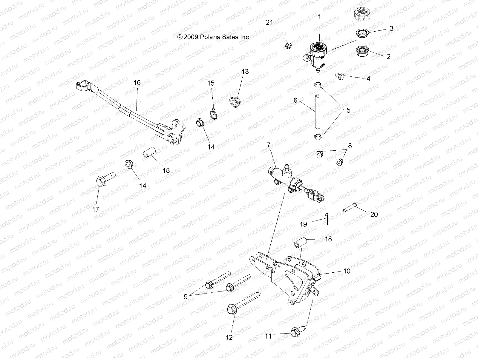 BRAKES | BRAKES, BRAKE PEDAL and MASTER CYLINDER - A12DN5EFR (49ATVBRAKEFOOT10SPEPS550)