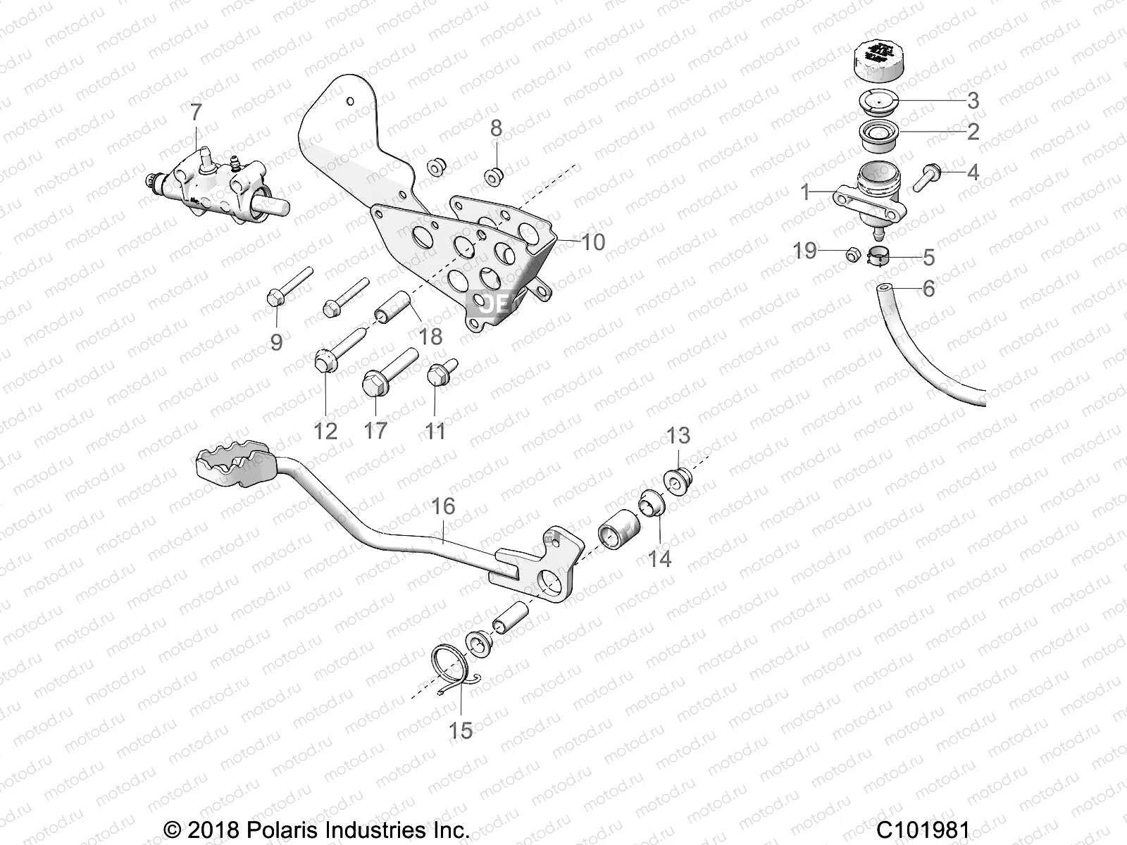 BRAKES | BRAKES, BRAKE PEDAL and MASTER CYLINDER - A19SXD95B9/SXE95BN/SXZ95BP (C101981)
