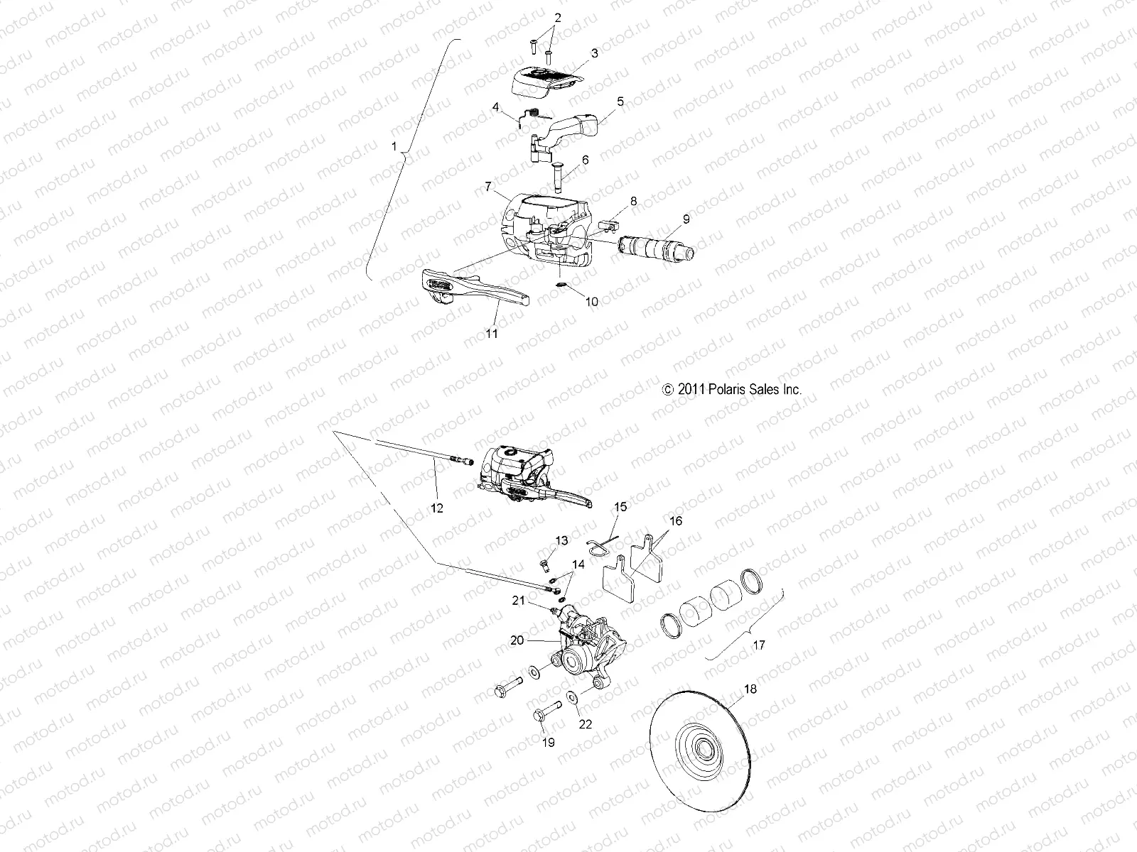 BRAKES | BRAKES, BRAKE SYSTEM - S20CBA6GSL (49SNOWBRAKE12600RMK)