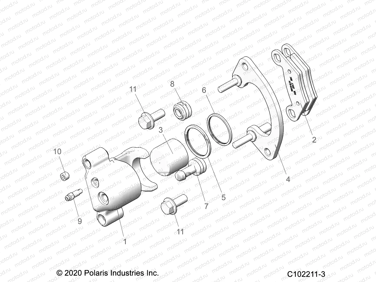 BRAKES | BRAKES, CALIPER, FRONT - A21SXM95AG/CAG (C102211-3)