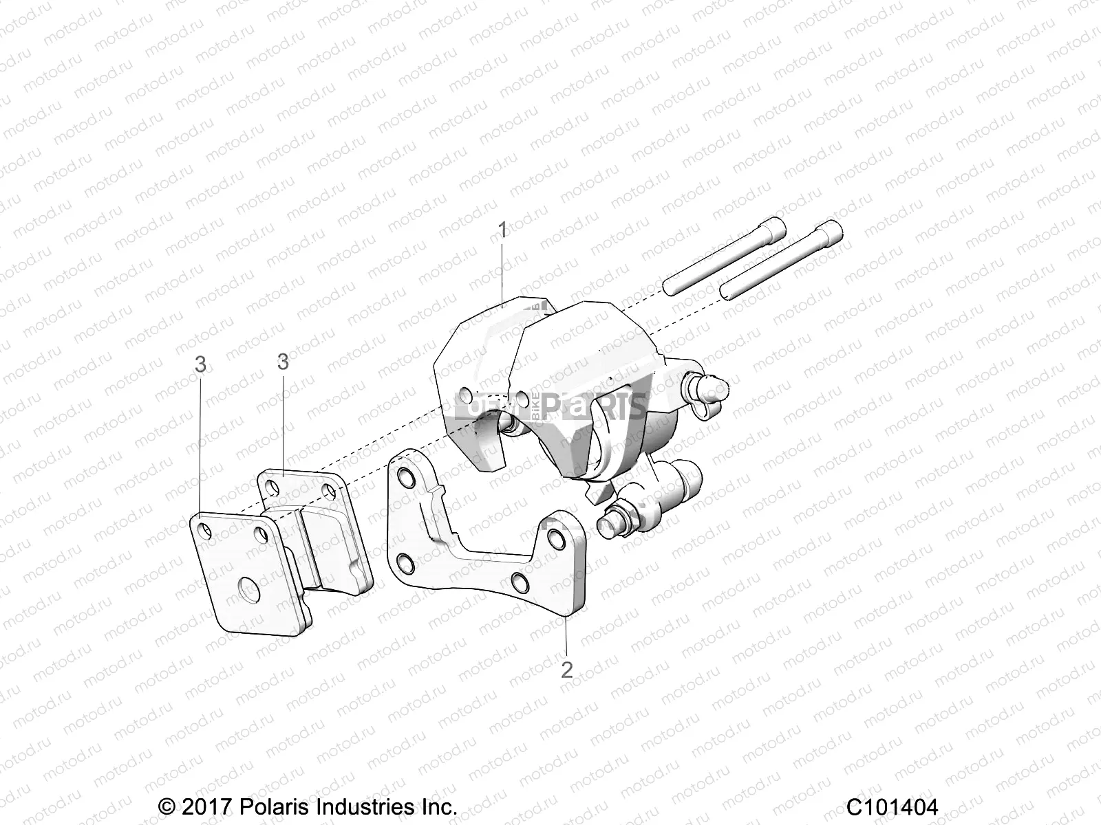 BRAKES | BRAKES, CALIPER, FRONT - A23HZB15D1/D4  (C101404)