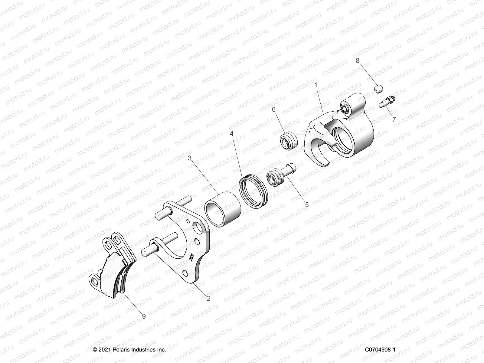 BRAKES | BRAKES, CALIPER, FRONT - D22M2A57B4/G57B4 (C0704908-1)