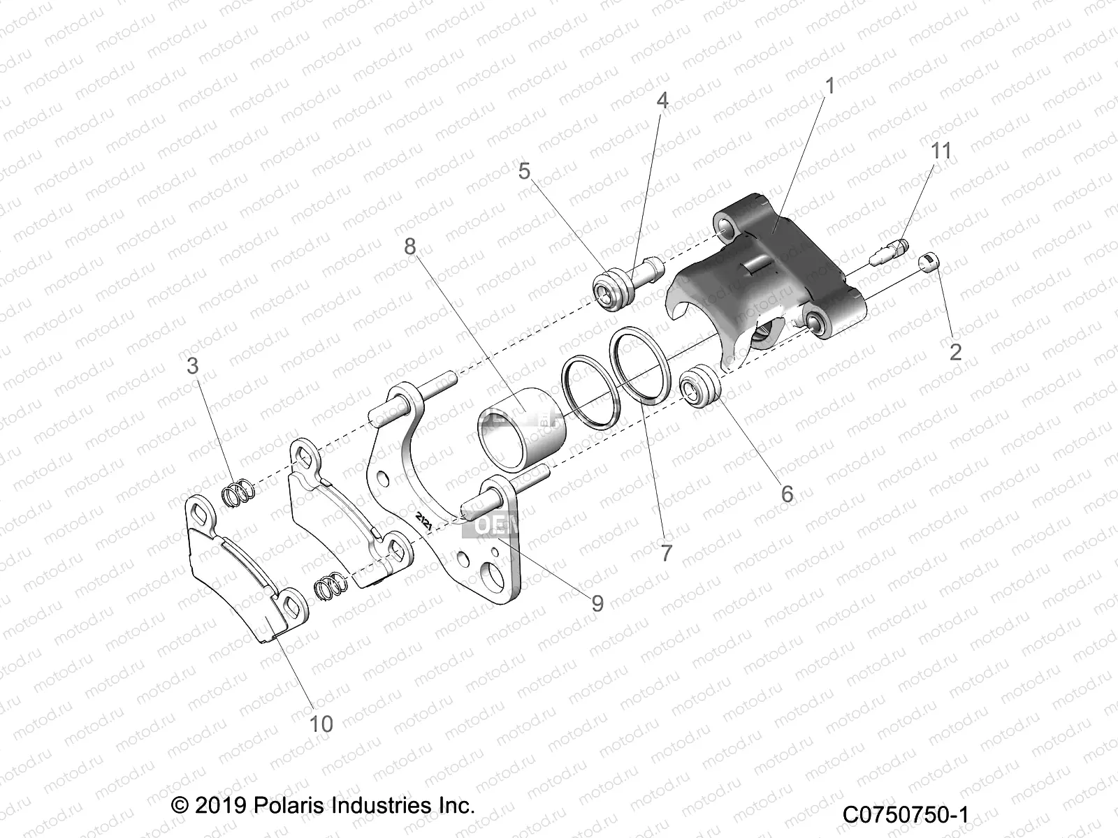 BRAKES | BRAKES, CALIPER, FRONT - L20U2NAFLA (C0750750-1)