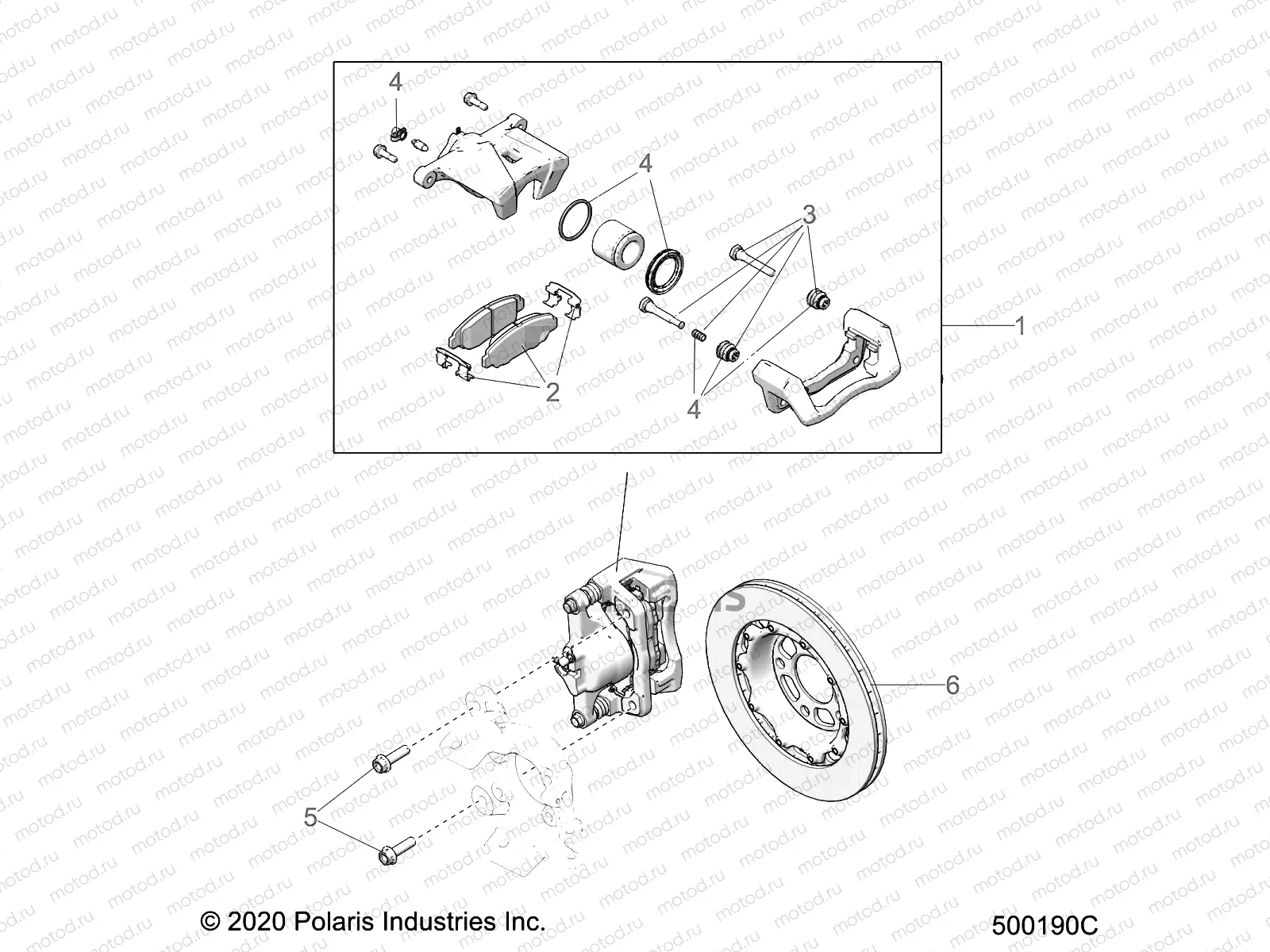 BRAKES | BRAKES, CALIPER, FRONT (SL/SLR MODELS) - T22AAFGB/HB/PGD/HD ALL OPTIONS (500190C)