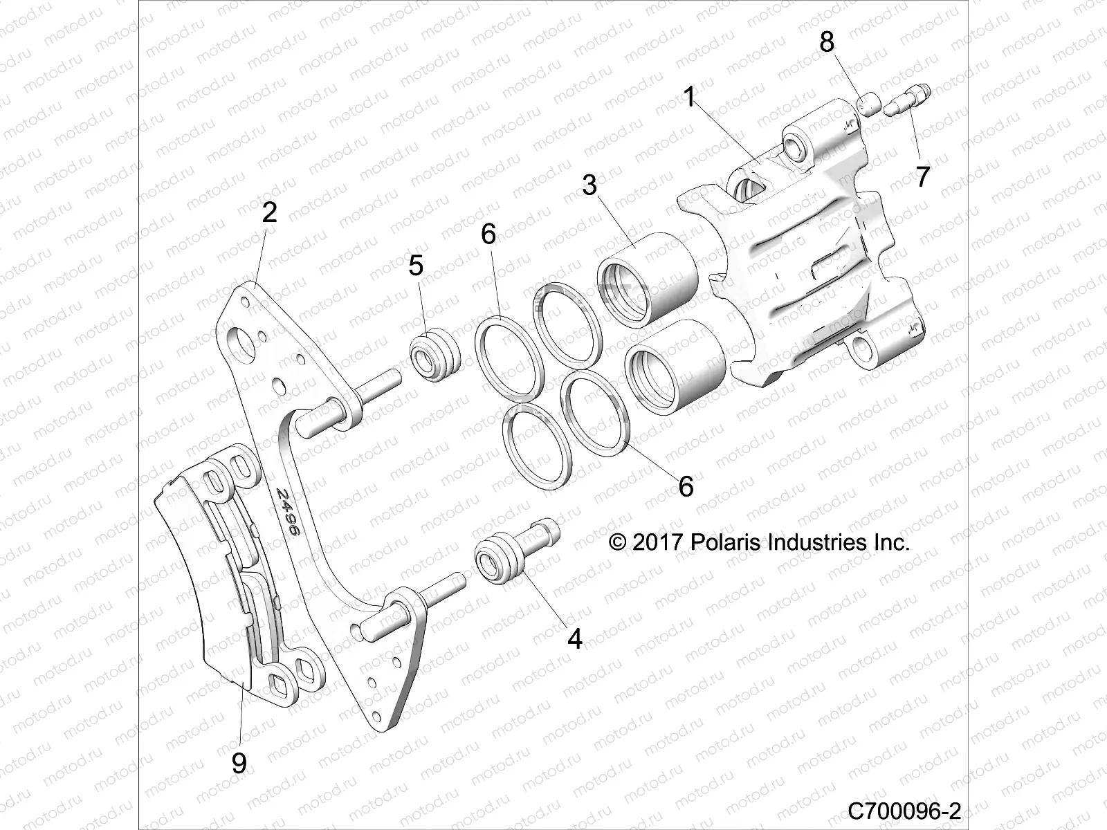 BRAKES | BRAKES, CALIPER FRONT - Z18VGE99AK/AW/BK/BW (C700096-2)
