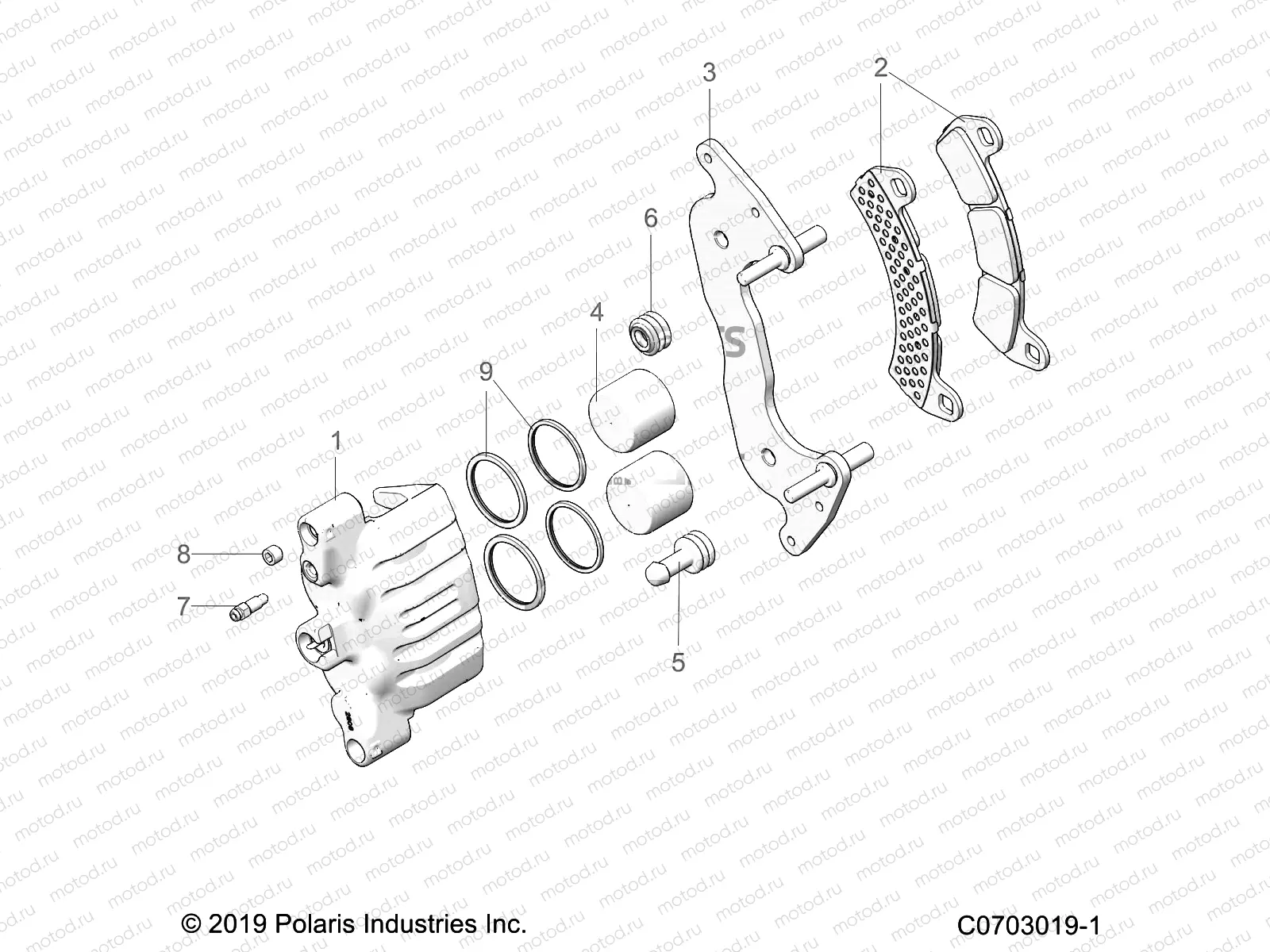 BRAKES | BRAKES, CALIPER, FRONT - Z20R4B92AC/BC/AR/BR/D92AC/BC/AR/BR (C0703019-1)