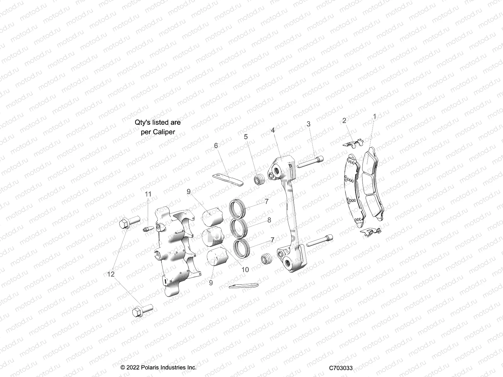 BRAKES | BRAKES, CALIPER, FRONT - Z22RME2KAG/BG/K2KAN/BN (C703033)