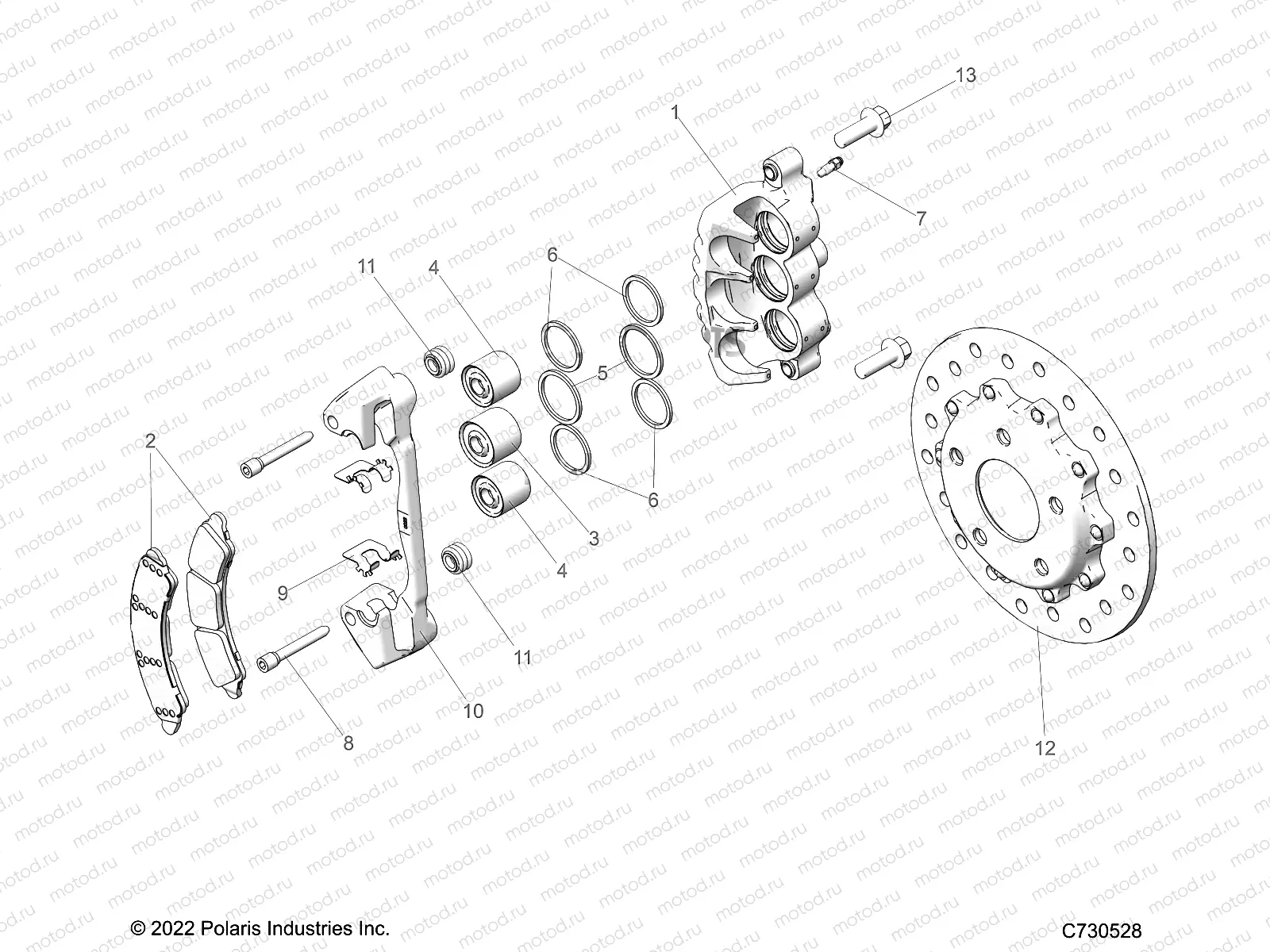 BRAKES | BRAKES, CALIPER, FRONT - Z23GAE92A/92B (C730528)