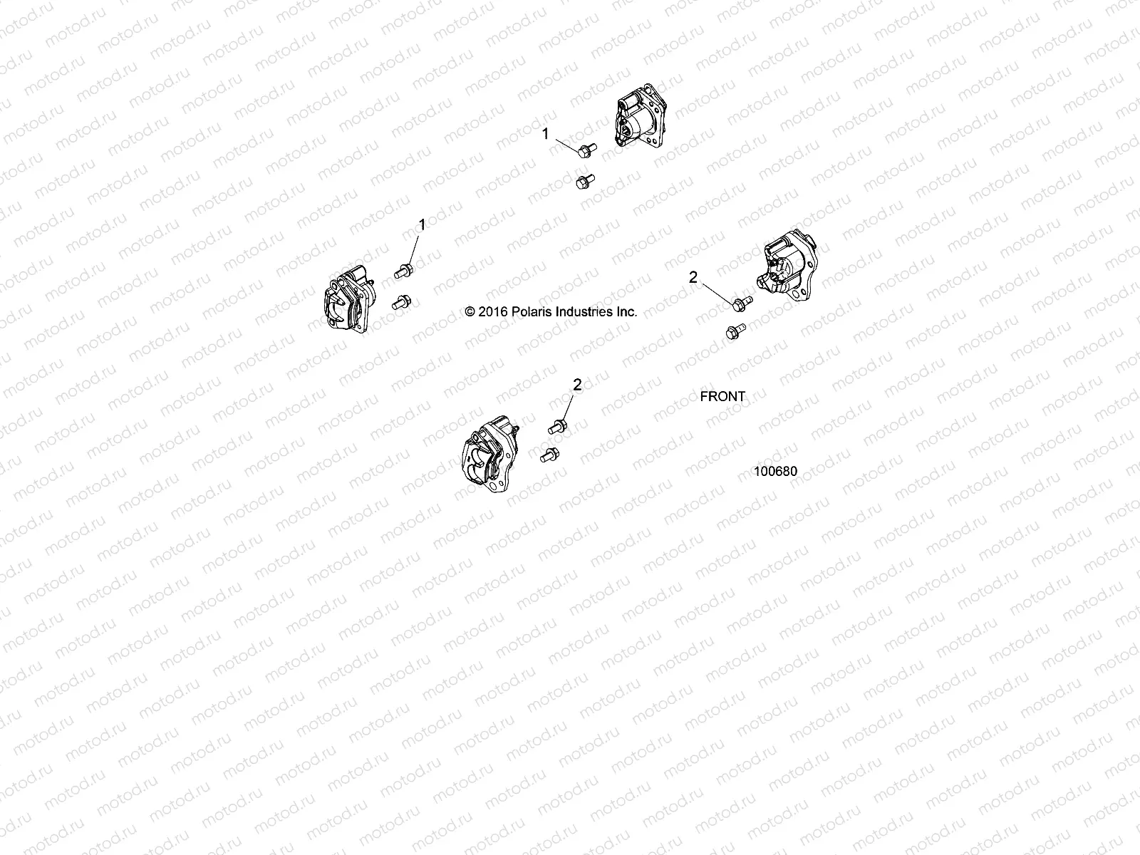 BRAKES | BRAKES, CALIPER MOUNTING - A18DAE57B2 (100680)