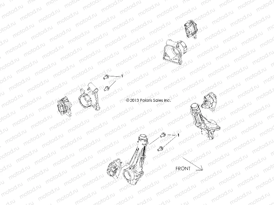 BRAKES | BRAKES, CALIPER MOUNTING - A19DBA50A5 (49ATVCALIPERMTG14325)