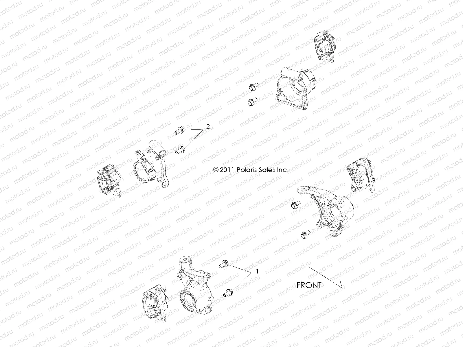 BRAKES | BRAKES, CALIPER MOUNTING - R12VH57FX (49ATVCALIPERMTG12RZR570)