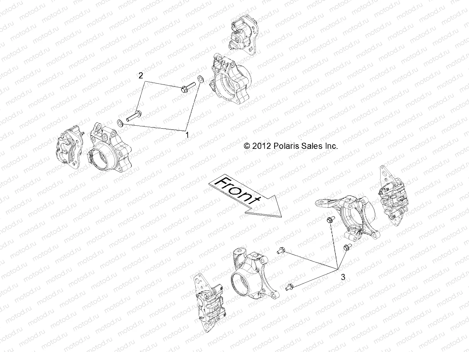 BRAKES | BRAKES, CALIPER MOUNTING - R13XT9EAL (49ATVCALIPERMTG12RZRXP4)