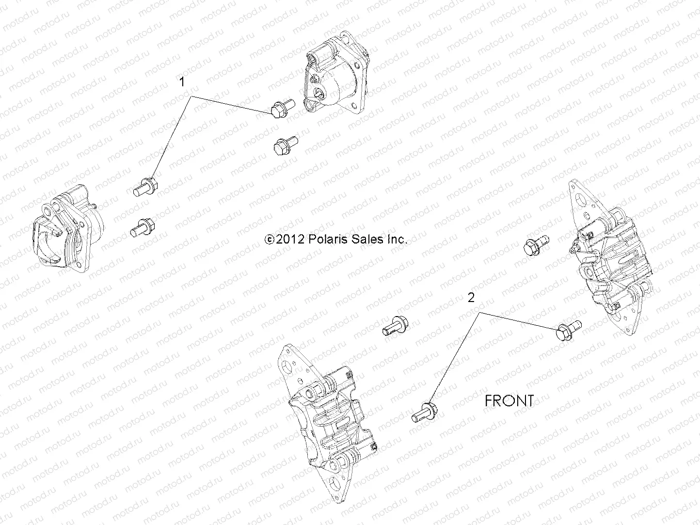 BRAKES | BRAKES, CALIPER MOUNTING - R16RUA/RUE/RVA/RVE ALL OPTIONS (49RGRCALIPERMTG13900XP)