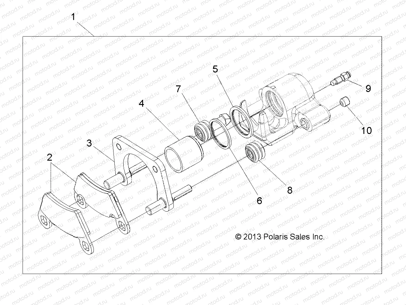 BRAKES | BRAKES, CALIPER, REAR - A16DAH57A1 (49ATVCALIPERRR14SP325)