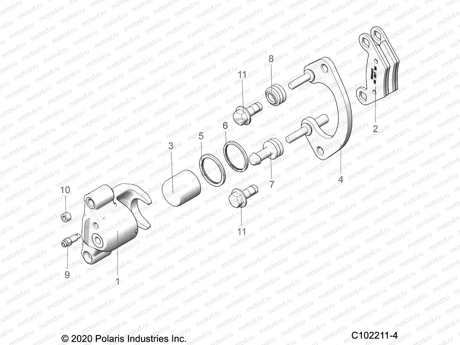 BRAKES | BRAKES, CALIPER, REAR - A21SXM95AG/CAG (C102211-4)