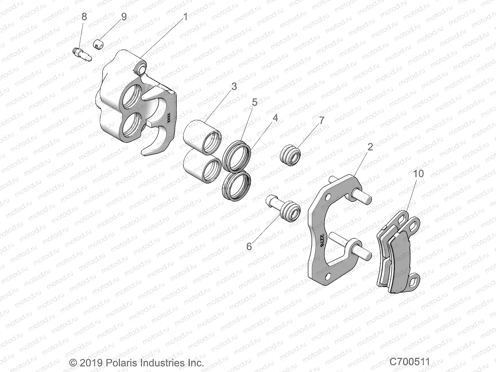 BRAKES | BRAKES, CALIPER, REAR - D19BEPD4B4 (C700511)