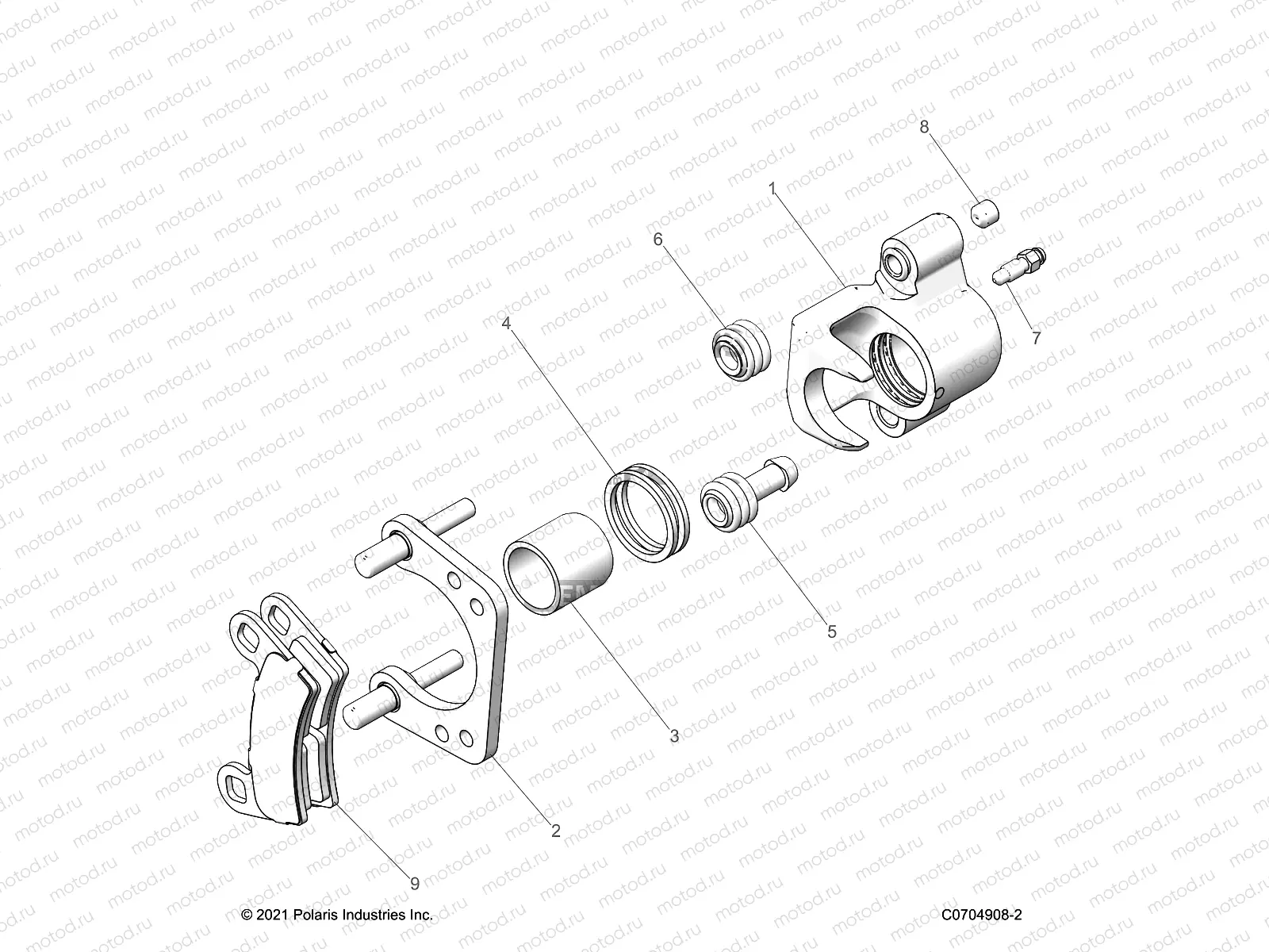 BRAKES | BRAKES, CALIPER, REAR - D22M2A57B4/G57B4 (C0704908-2)