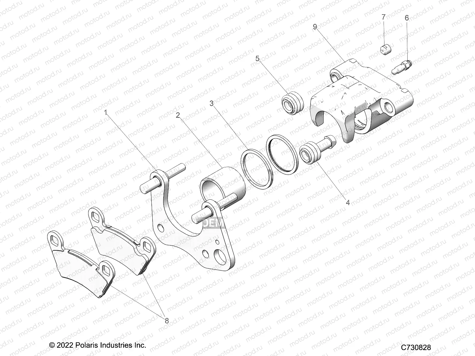 BRAKES | BRAKES, CALIPER, REAR - R23MAA57F1/SC9/CK/F1/F9 (C730828)