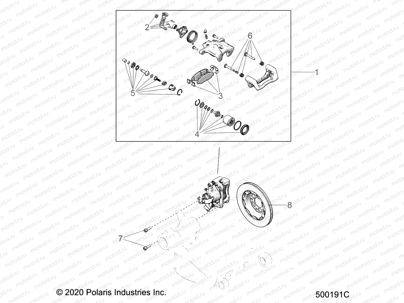 BRAKES | BRAKES, CALIPER, REAR - T22AAFGB/HB/PGD/HD/RGB/HB ALL OPTIONS (500191C)