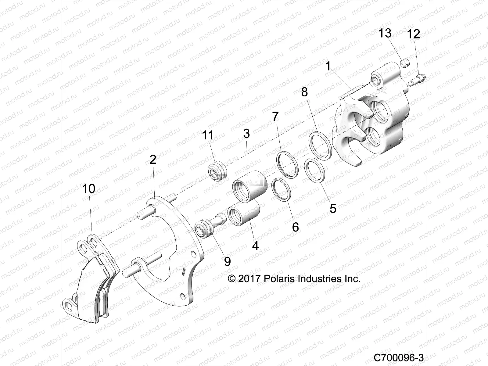 BRAKES | BRAKES, CALIPER REAR - Z19VGE99AK/AW/BK/BW (C700096-3)