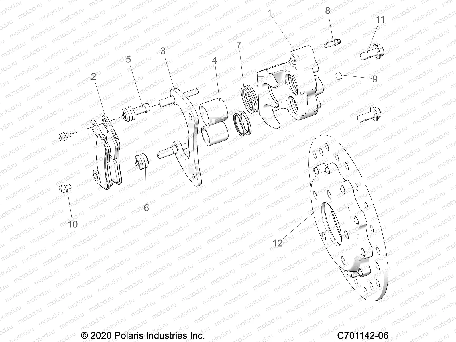 BRAKES | BRAKES, CALIPER, REAR - Z22G4L92AG/AL/BG/BL (C701142-06)
