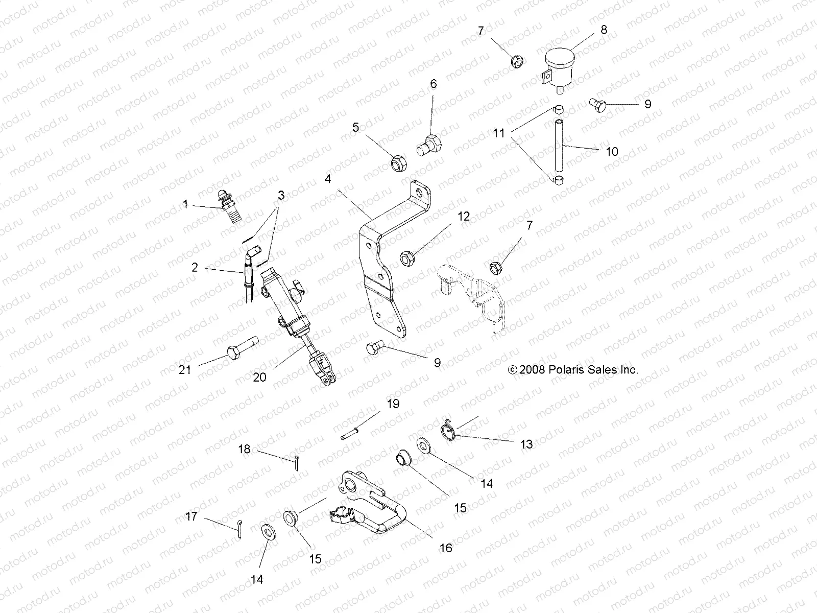 BRAKES | BRAKES, FOOT BRAKE - A09MN50ET (49ATVBRAKEFOOT09SP500TR)