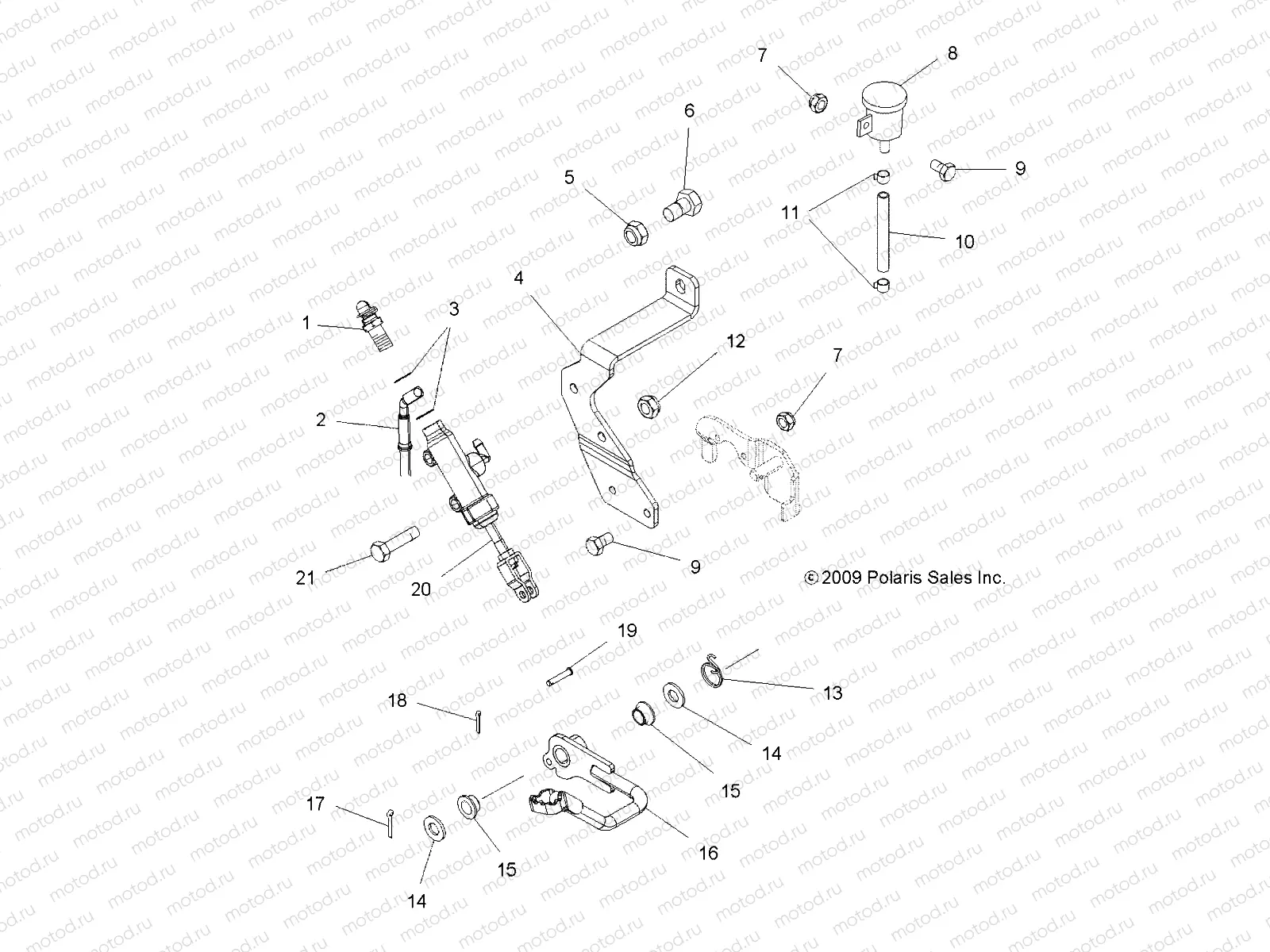 BRAKES | BRAKES, FOOT BRAKE - A10MH50FX/FF (49ATVBRAKEFOOT10SP500I)