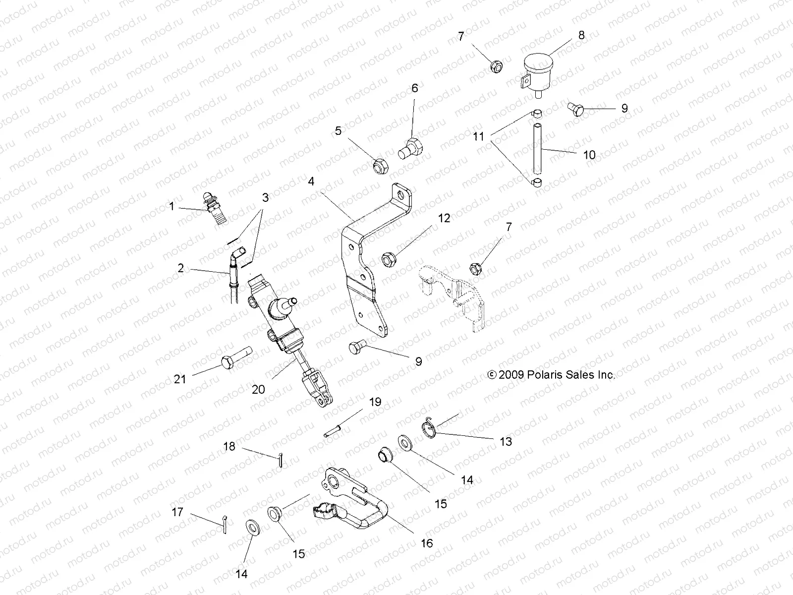 BRAKES | BRAKES, FOOT BRAKE - A10MN50ET (49ATVBRAKEFOOT10SP500TR)