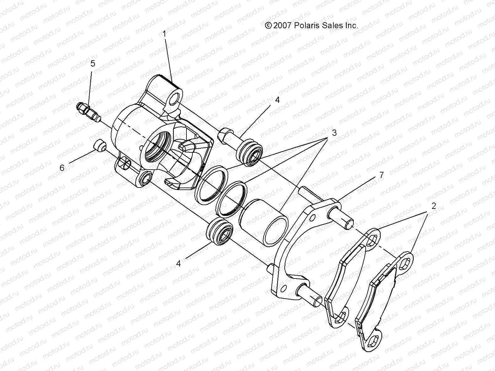 BRAKES | BRAKES, FRONT and REAR CALIPERS - A08LH27AW/AX/AZ (49ATVCALIPER08SP300)