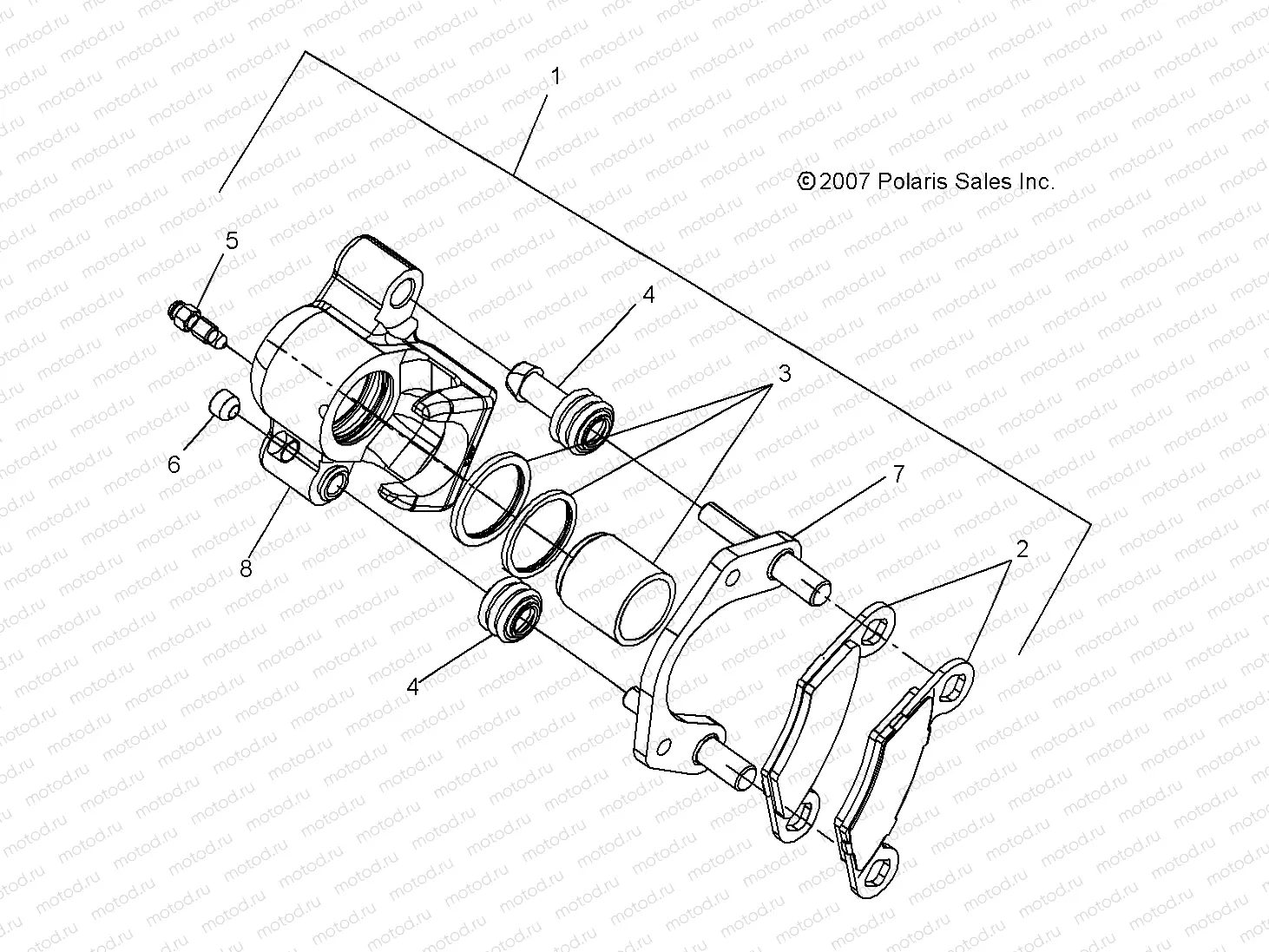 BRAKES | BRAKES, FRONT and REAR CALIPERS - A08LH46AQ/AX/AZ (49ATVCALIPER08SP400)