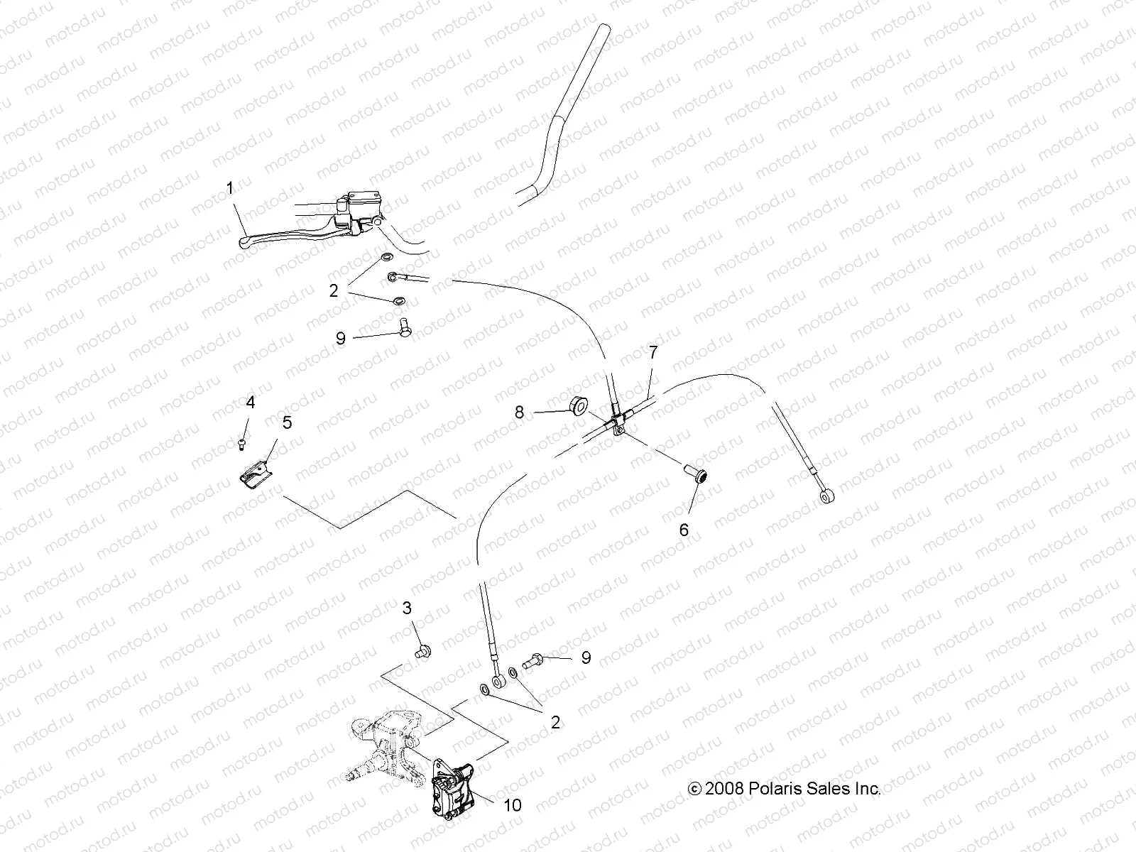 BRAKES | BRAKES, FRONT ASM. - A11GP52AA (49ATVBRAKEFRT09OUT450)