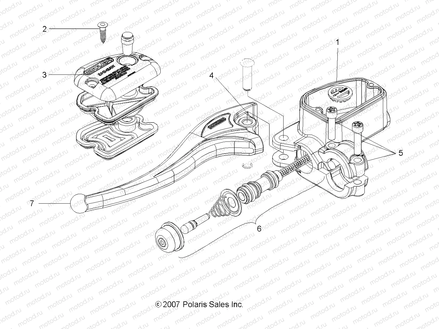 BRAKES | BRAKES, FRONT BRAKE LEVER and LH MASTER CYLINDER - A10CL76AA (49ATVMCLH086X6)