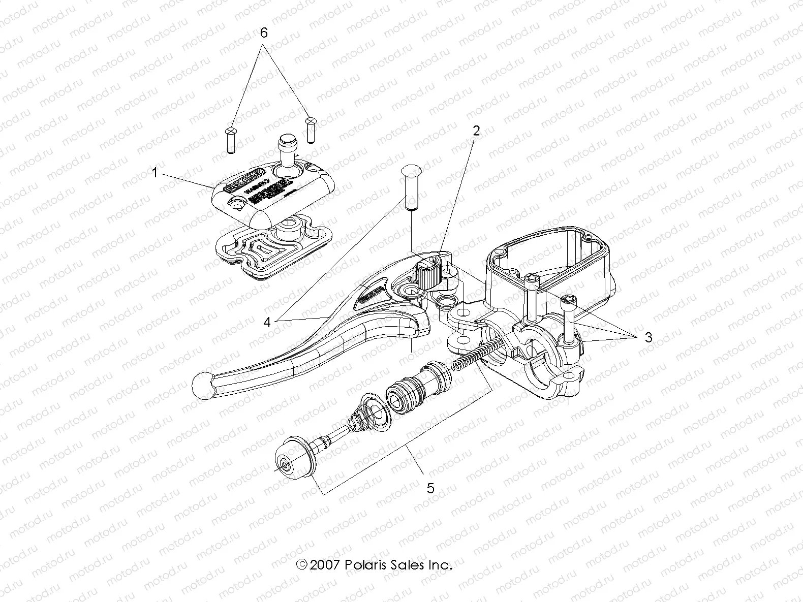 BRAKES | BRAKES, FRONT BRAKE LEVER and MASTER CYLINDER - A13EA32AA (49ATVMCLH08SCRAM)
