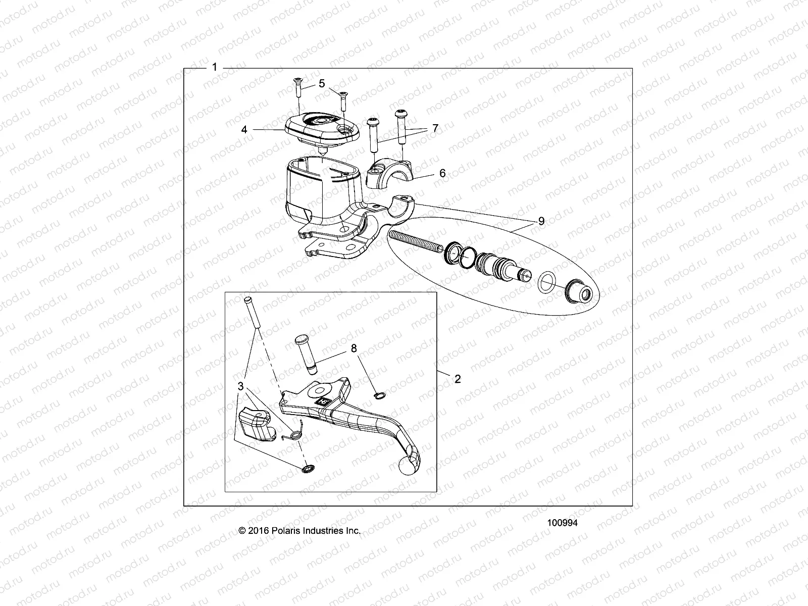 BRAKES | BRAKES, FRONT BRAKE LEVER and MASTER CYLINDER - A18SWE57B1 (100994)