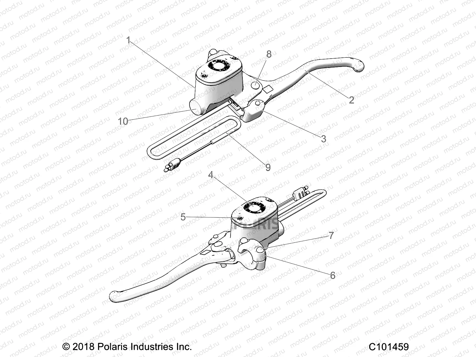 BRAKES | BRAKES, FRONT BRAKE LEVER and MASTER CYLINDER - A23SGE95AN (C101459)