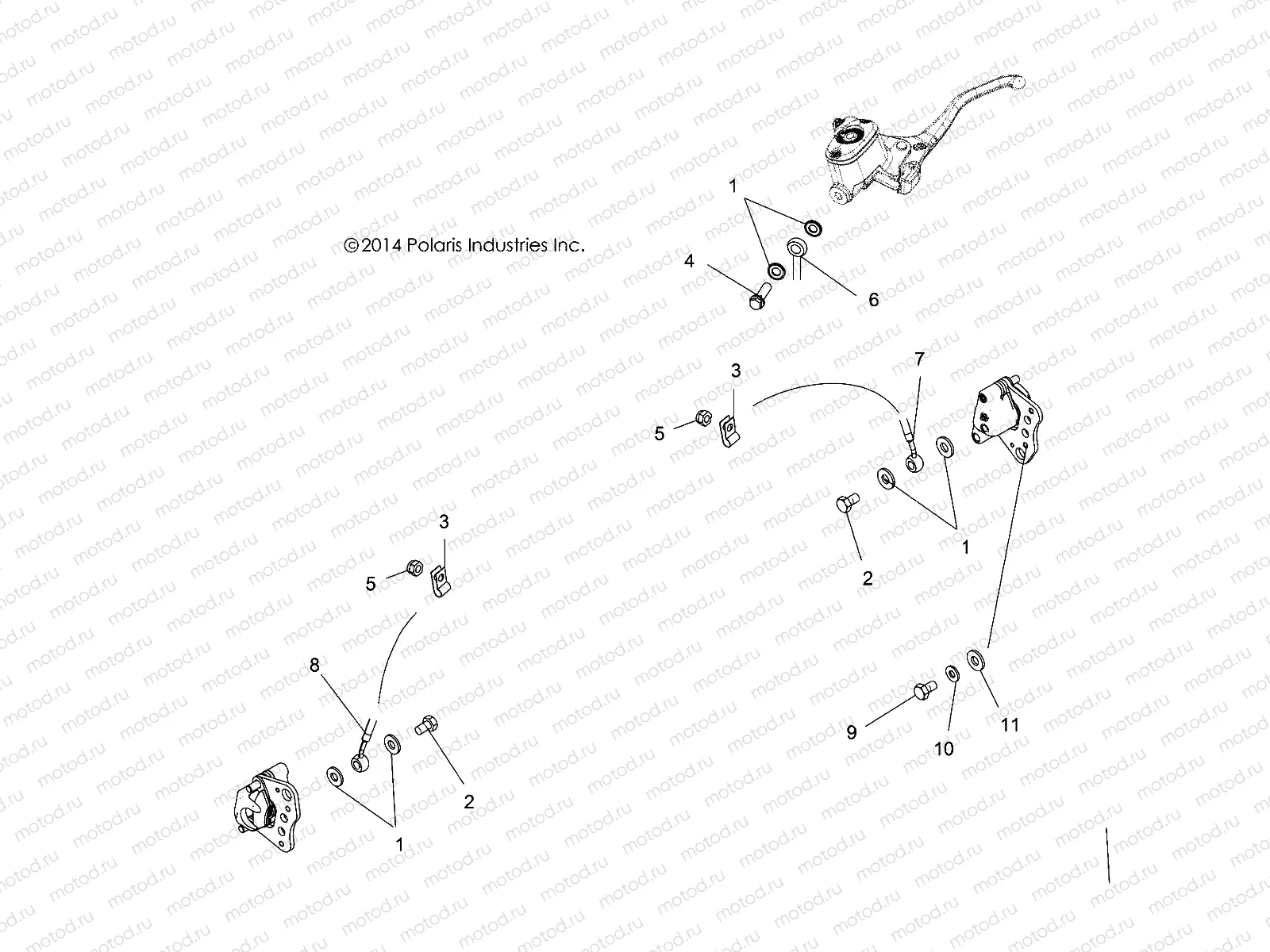 BRAKES | BRAKES, FRONT BRAKE LINES - A15SHC57CS (49ATVBRAKELINE15570SPQ)