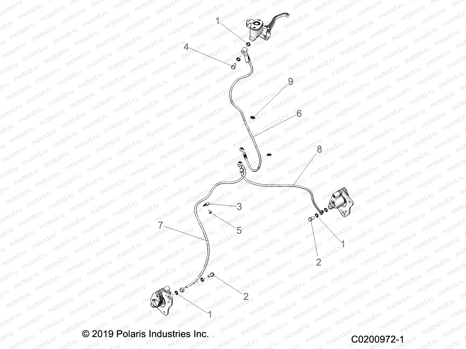 BRAKES | BRAKES, FRONT BRAKE LINES - A20SDE57K5 (C0200972-1)