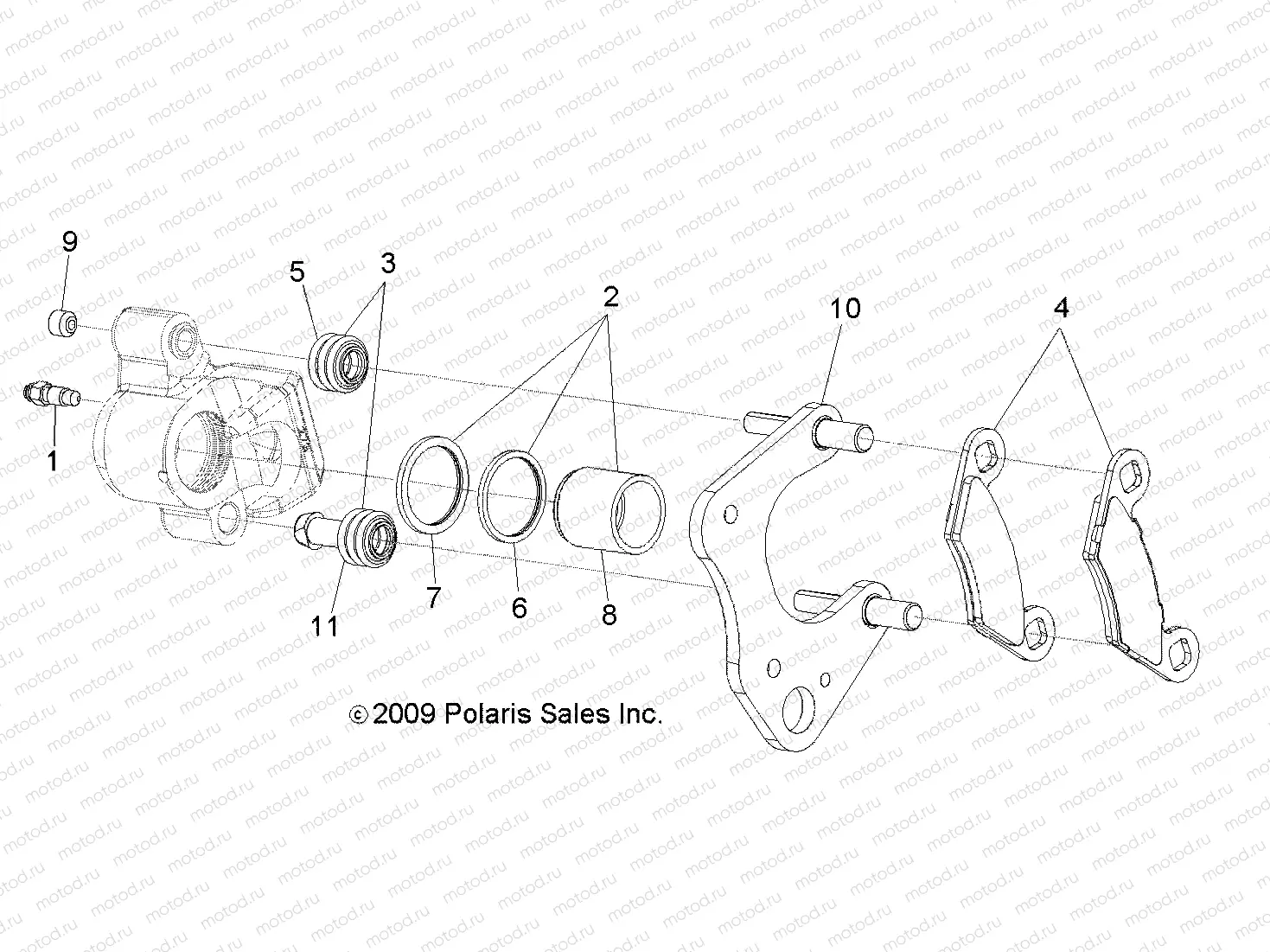 BRAKES | BRAKES, FRONT CALIPER - A11NG50AA (49ATVBRAKEFRT10SCRAM)