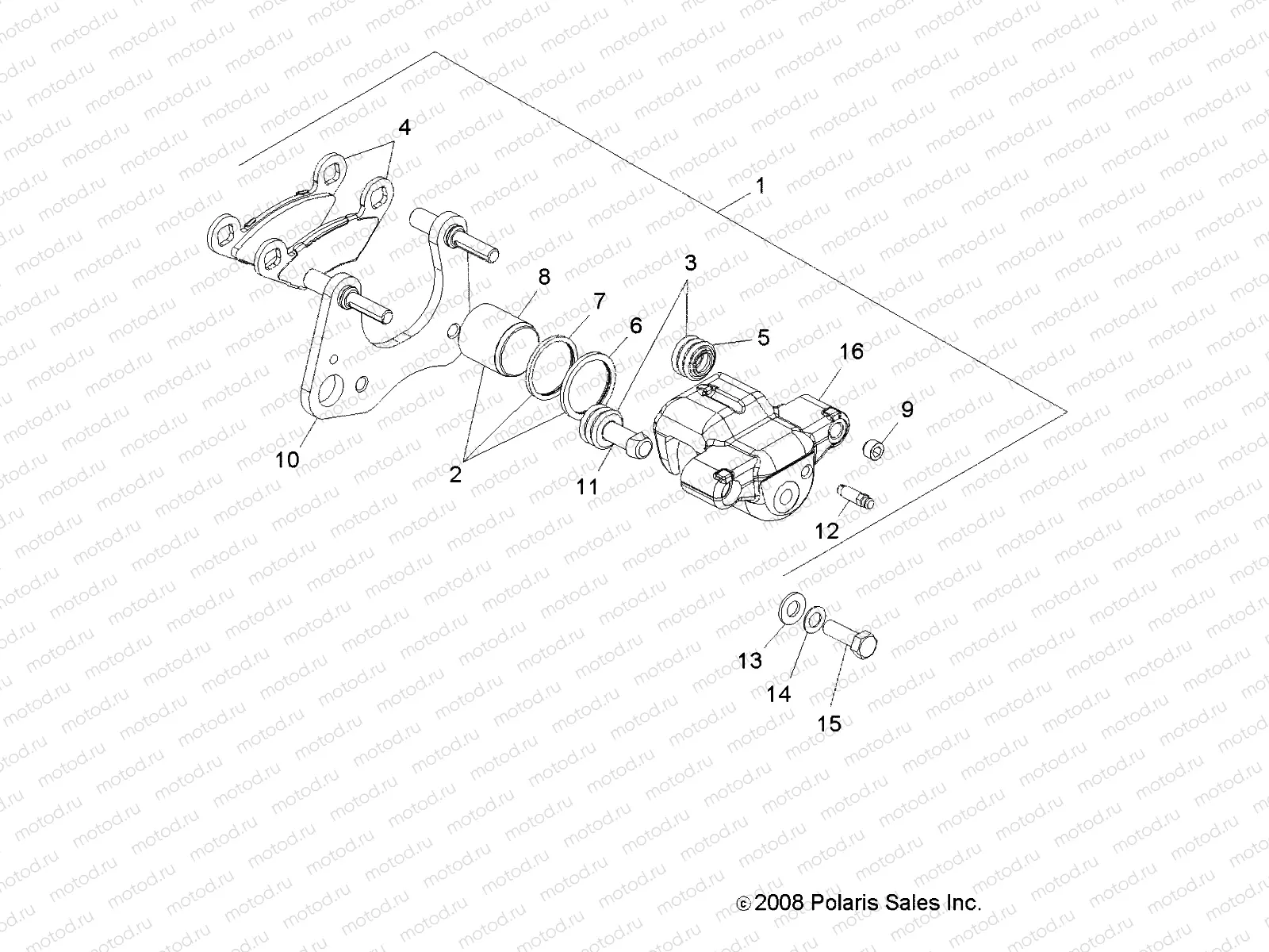 BRAKES | BRAKES, FRONT CALIPER - A13NA32AA (49ATVBRAKEFRT10TBLZR)
