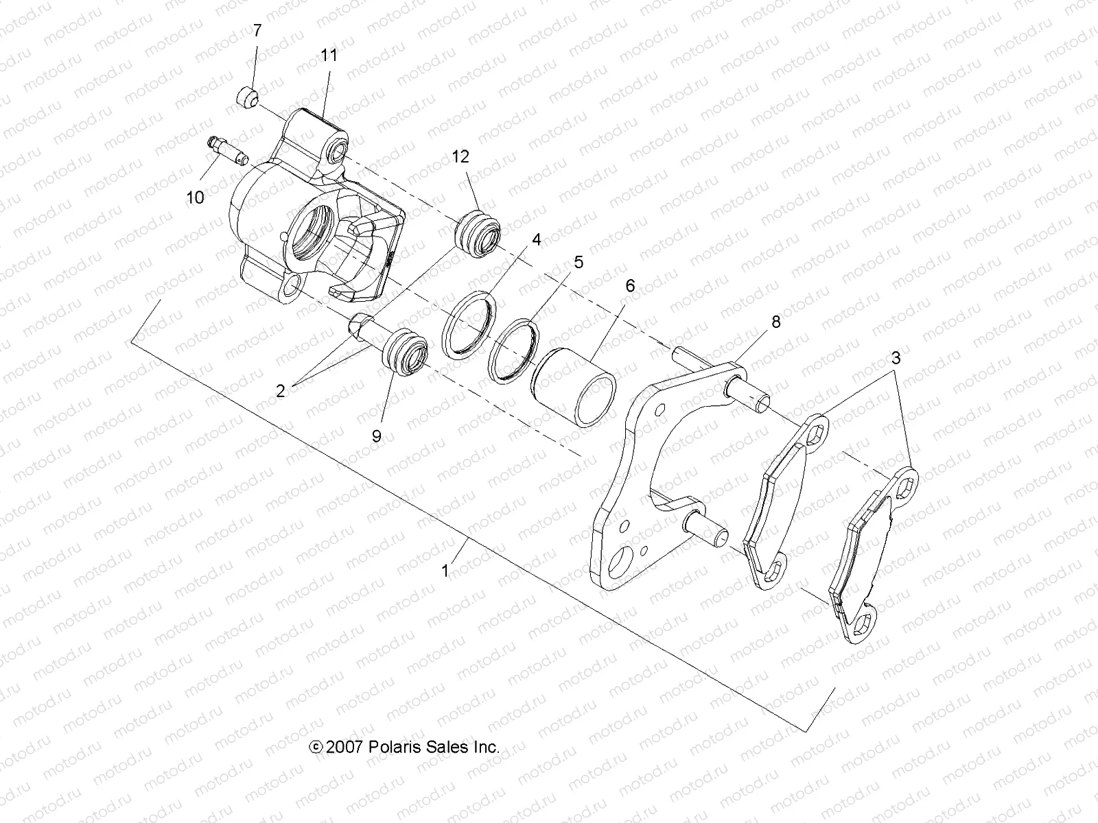 BRAKES | BRAKES, FRONT CALIPER - A15S6A76FA (49ATVCALIPER08X2500QUAD)
