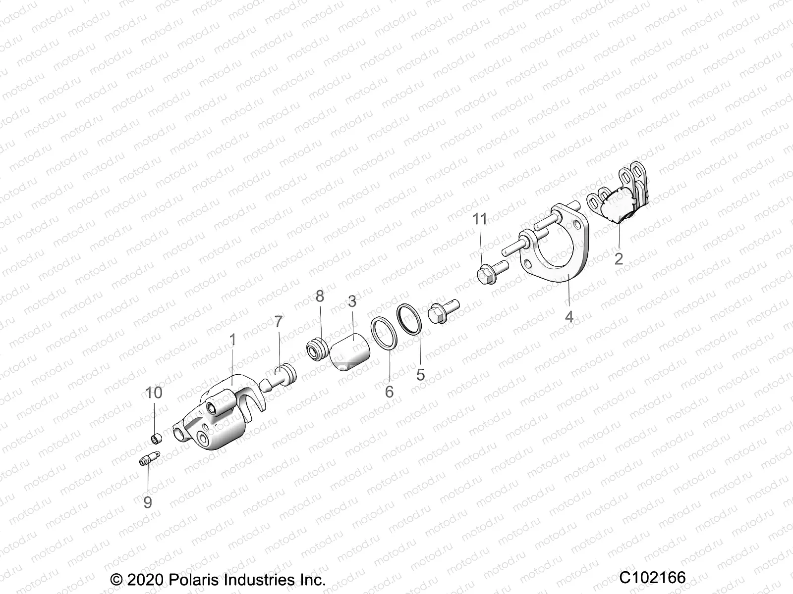 BRAKES | BRAKES, FRONT CALIPER - A20SXA85A1/A7/CA1/CA7/E85A9/AF/AP/CA9/CAF/CAP/V85AP/CAP (C102166)