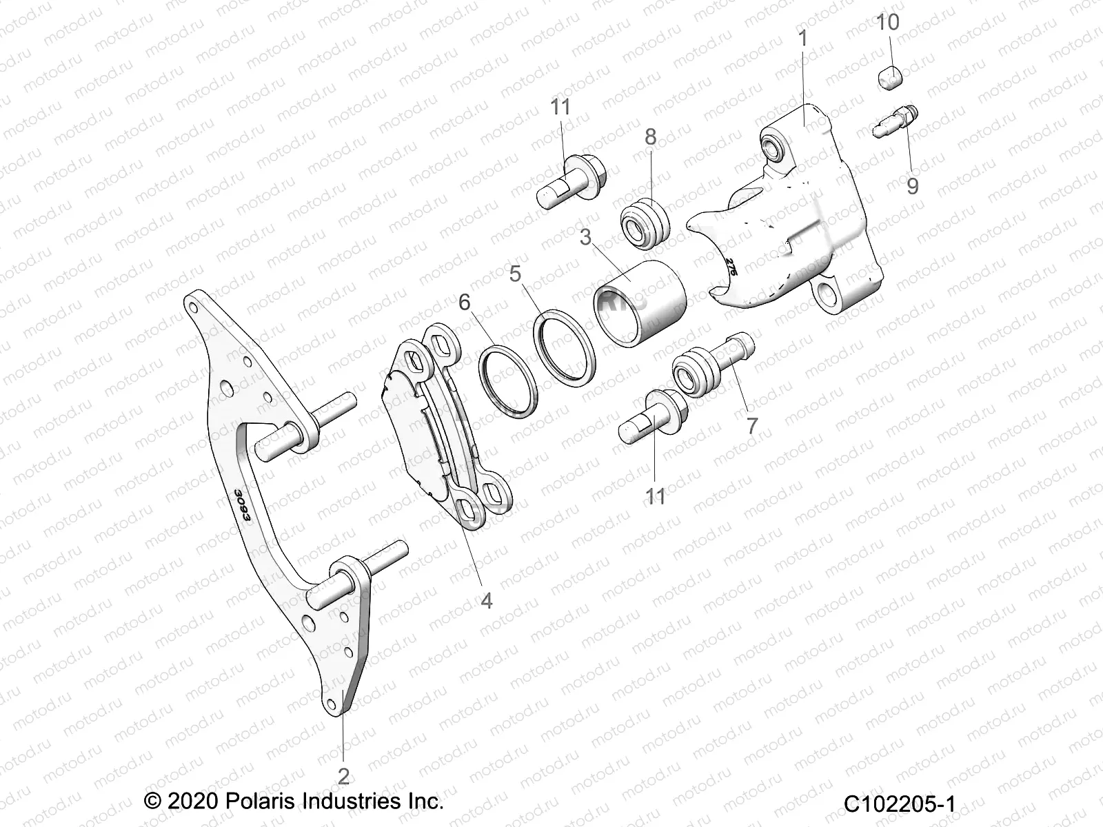 BRAKES | BRAKES, FRONT CALIPER - A21SLE95FG/S95CG/S95FG (C102205-1)