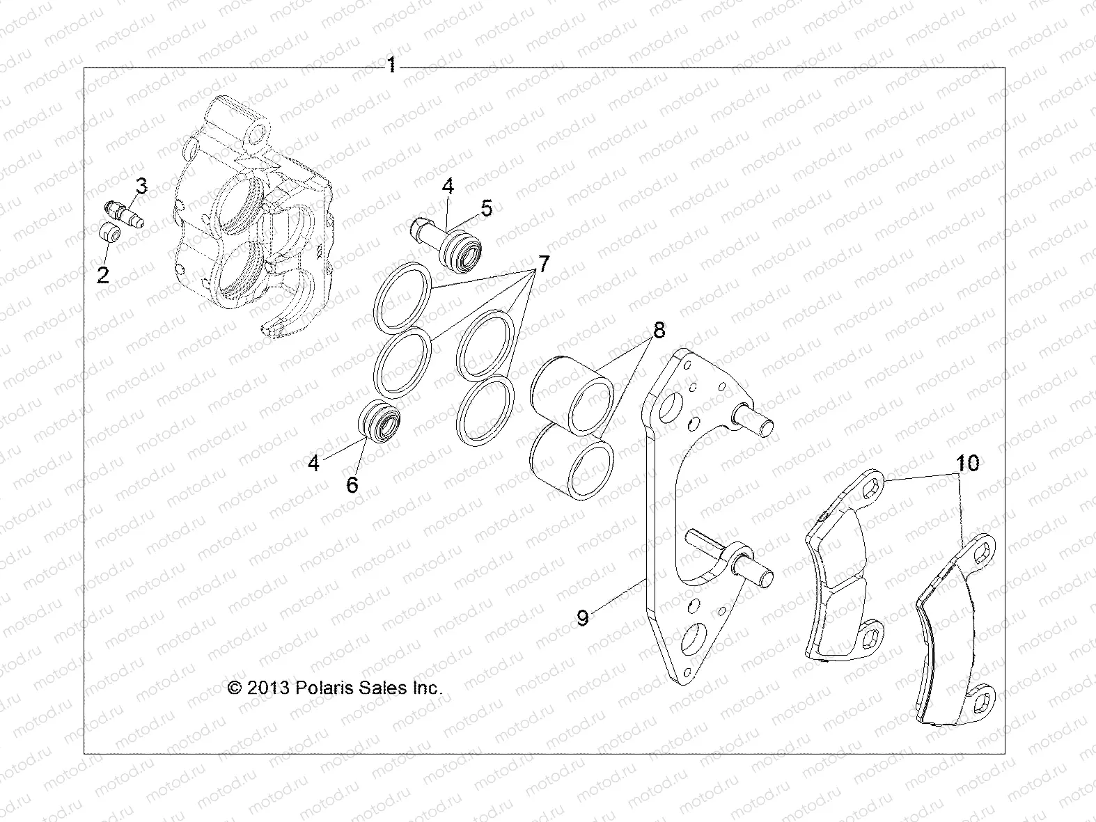 BRAKES | BRAKES, FRONT CALIPER (BUILT 11/5/13 AND AFTER) - R14WH90DG (49RGRCALIPER13)