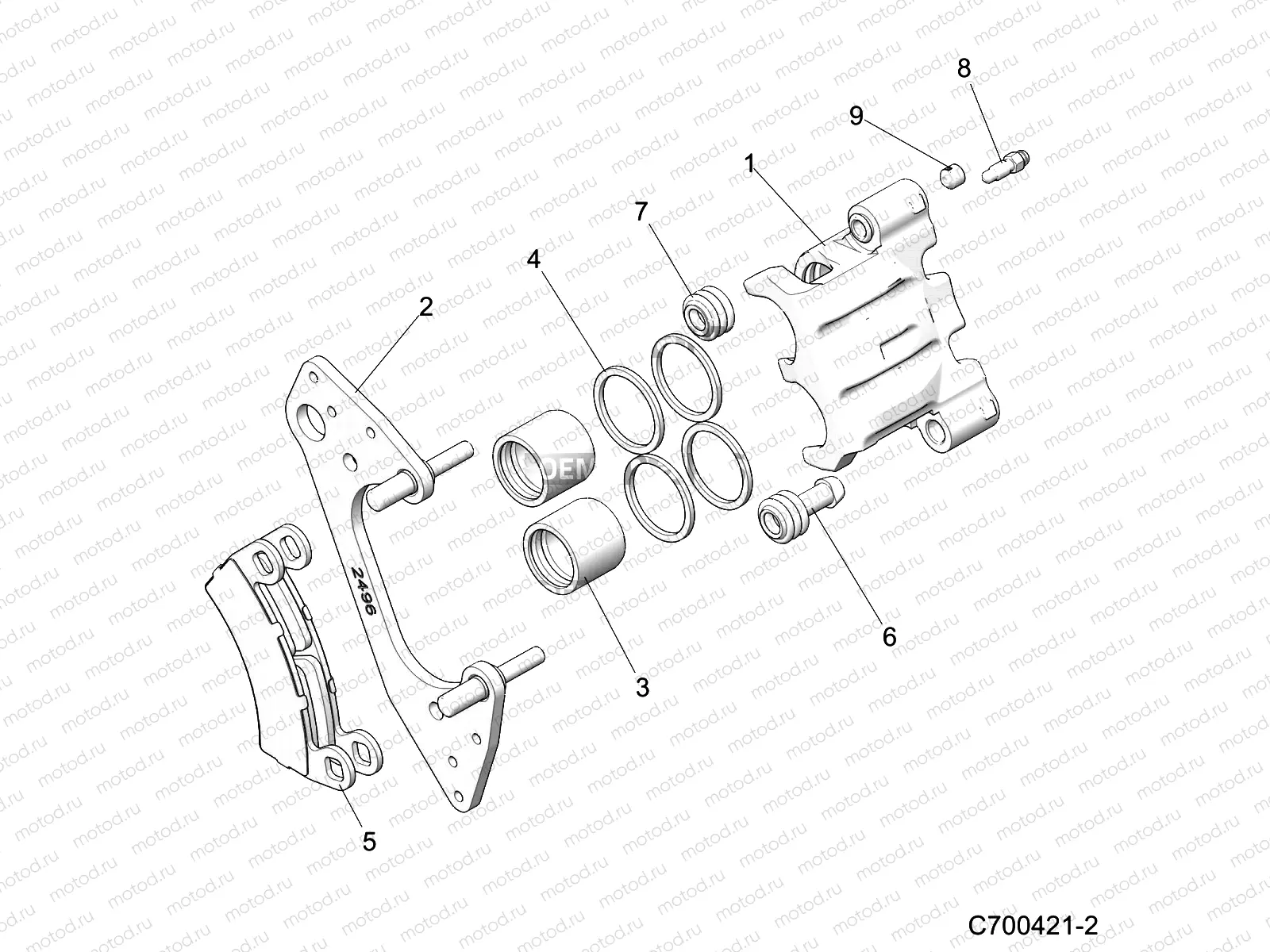 BRAKES | BRAKES, FRONT CALIPER - G21GAB99CM/FM (C700421-2)