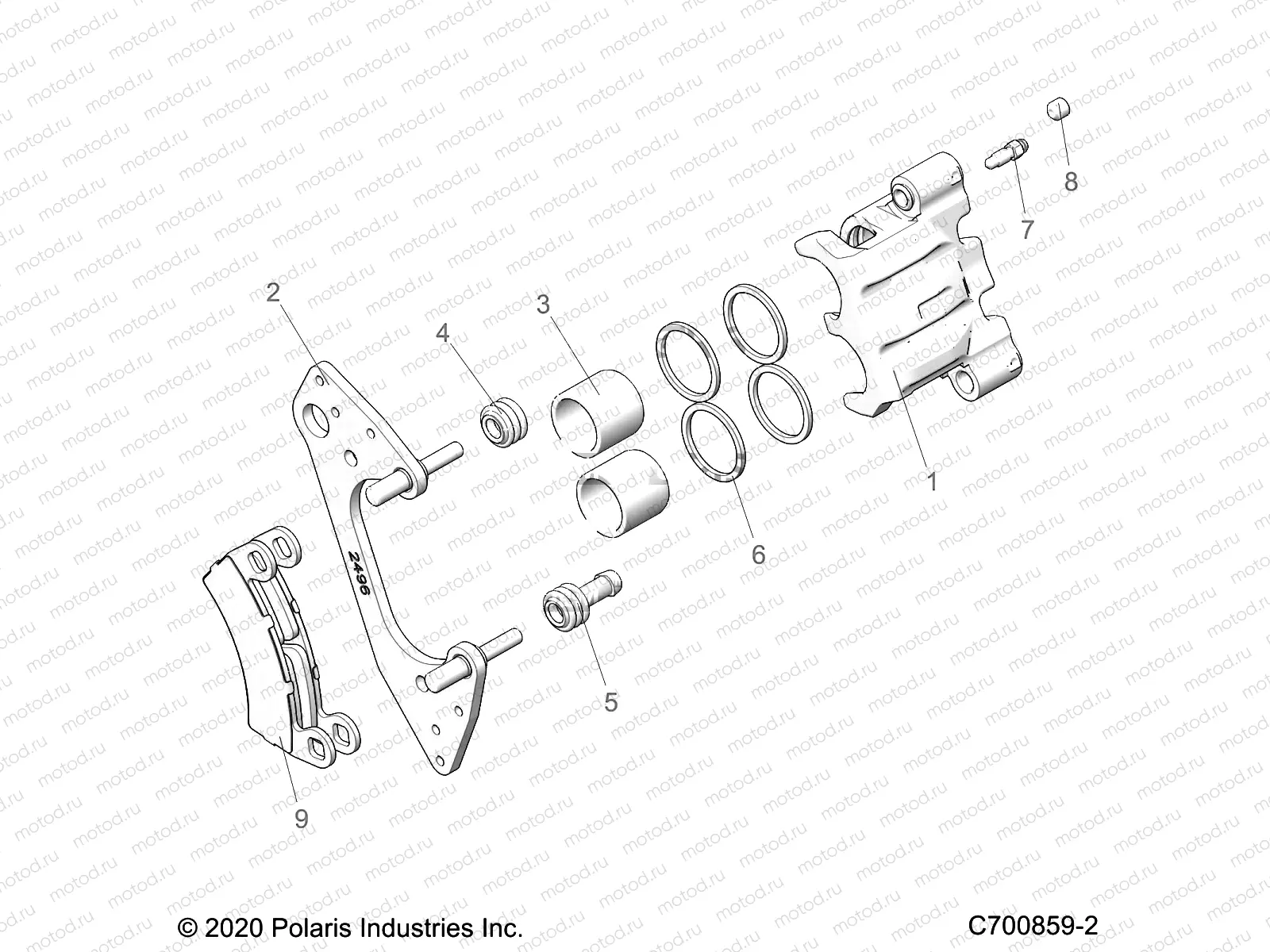 BRAKES | BRAKES, FRONT CALIPER - G21GXD99AJ/AZ/BJ/BZ (C700859-2)