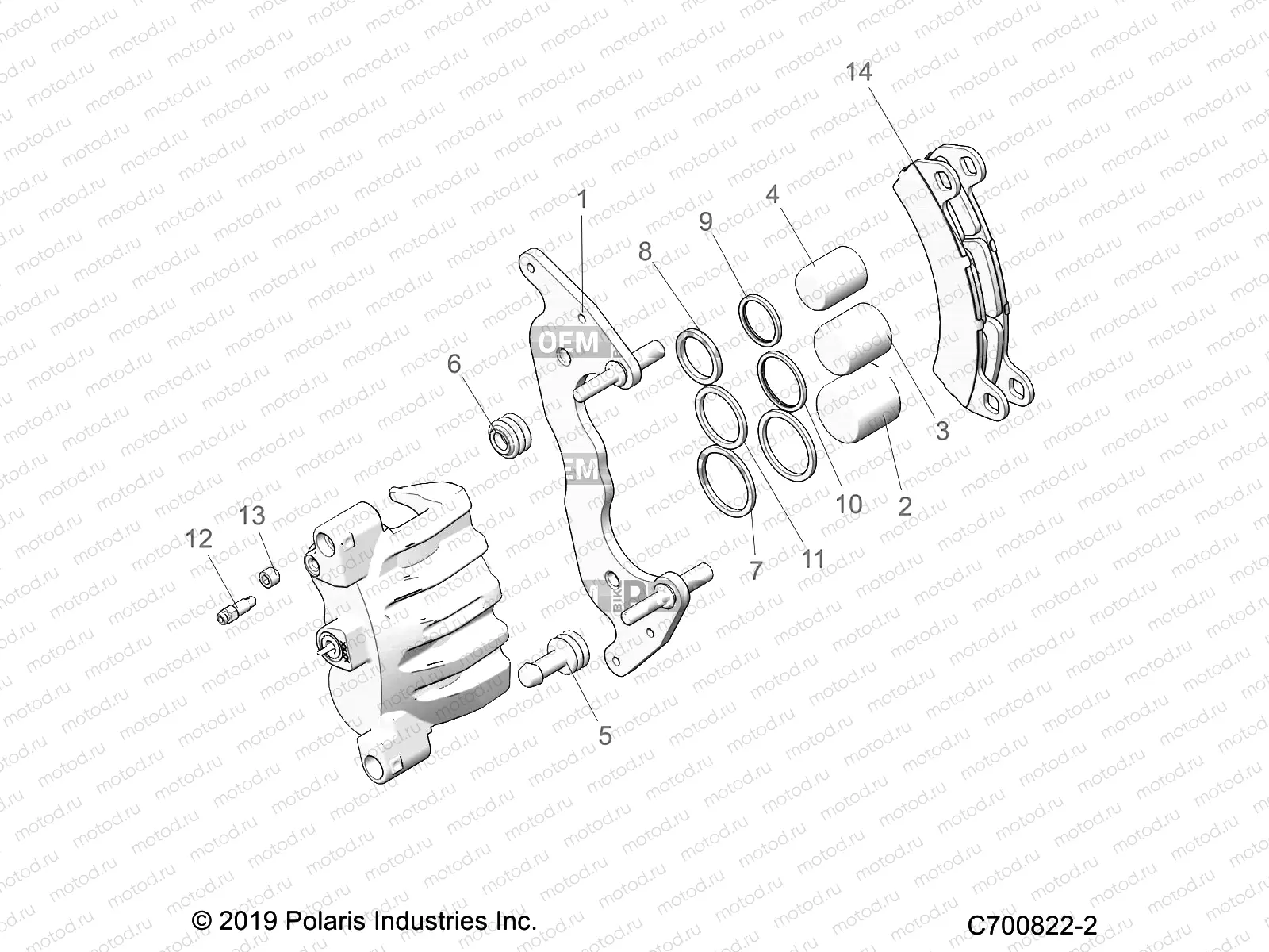 BRAKES | BRAKES, FRONT CALIPER - G23GMK99A/99B (C700822-2)