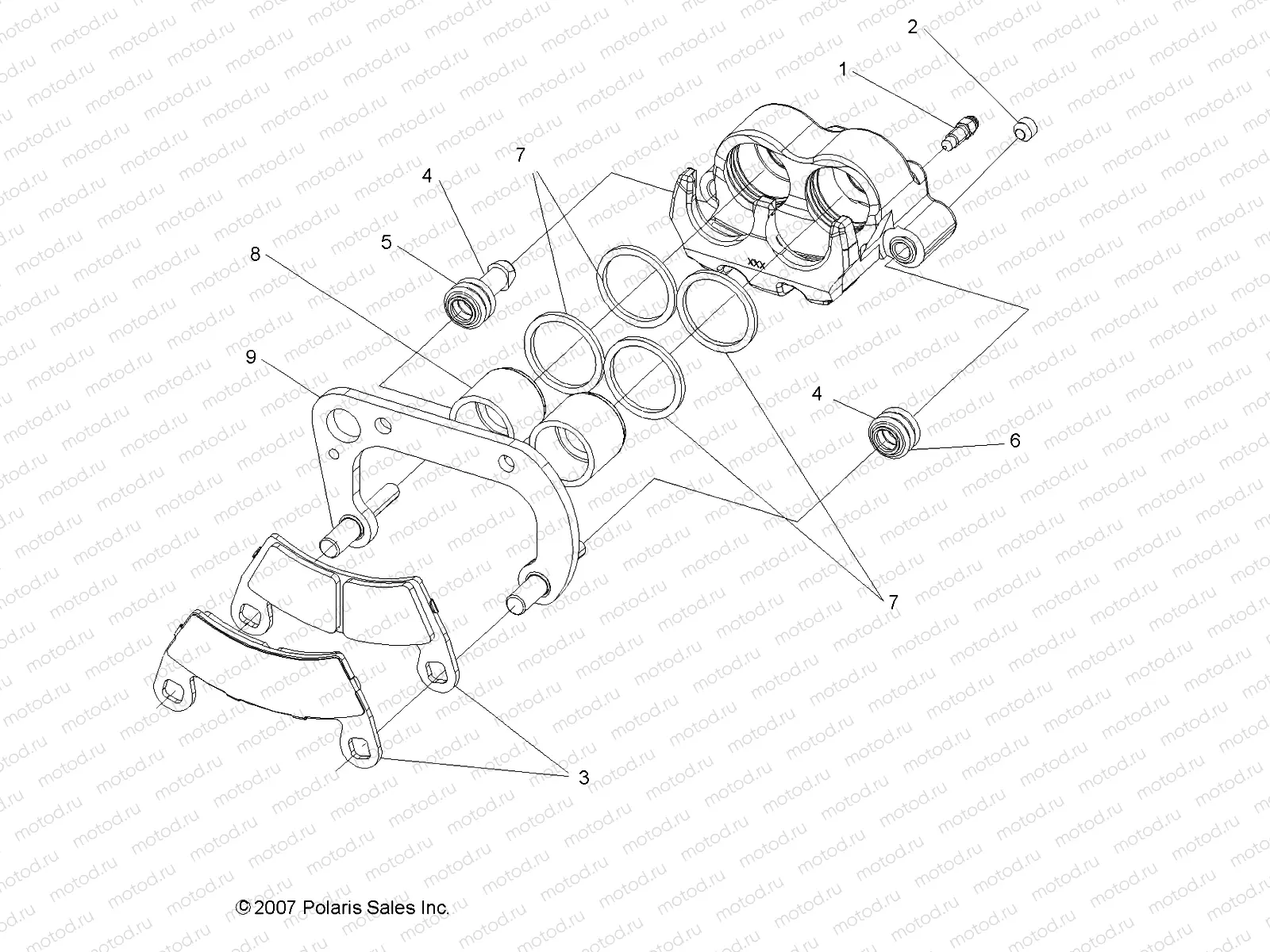 BRAKES | BRAKES, FRONT CALIPER - R08RB50AA (49RGRCALIPER08500EFI)