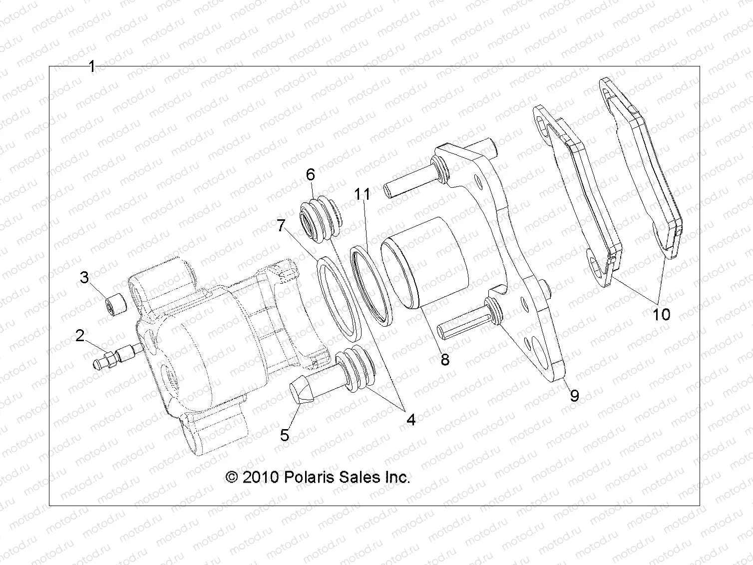 BRAKES | BRAKES, FRONT CALIPER - R11RH50AG/AH/AR (49RGRCALIPER11500EFI)